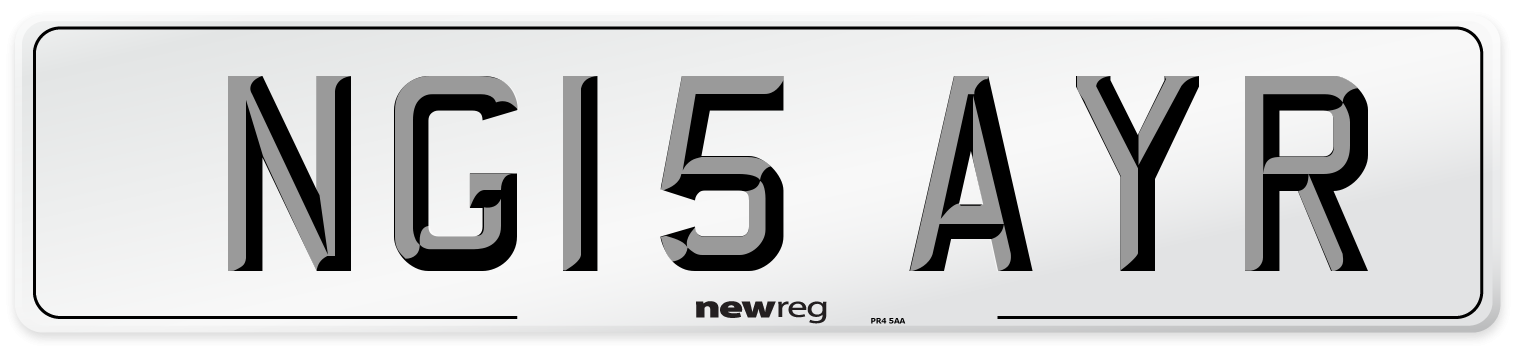 NG15 AYR Number Plate from New Reg